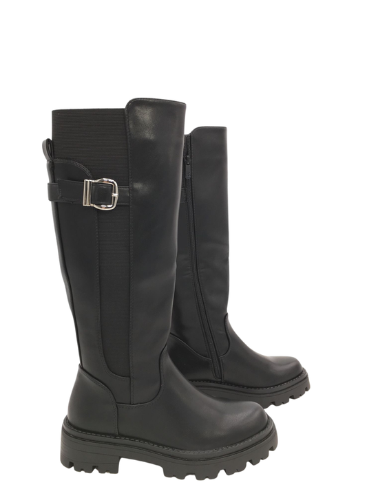 Stretch Gesp Black Boots